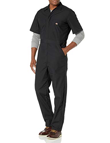 Dickies Mens Short-Sleeve Overalls and Coveralls Workwear Apparel, Black, Large Short US - Image 5