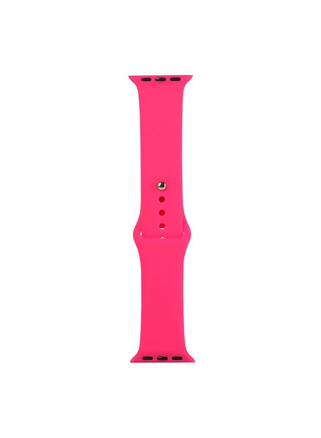 Replacement Strap For Apple Watch Series 9&8&7 41mm / SE 3&SE 2&6&SE&5&4 40mm / 3&2&1 38mm Silicone Watch Band, Short Section Female Firefly Rose 