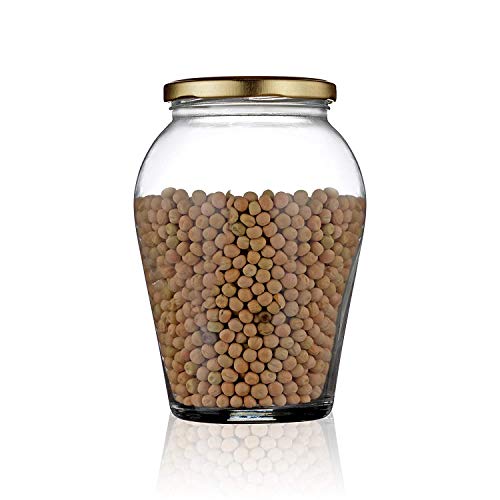 Ash  Roh Ash & Roh® - Clear Glass Jar And Container With Air Tight Lid Storage of Spices and Dry Fruit (1000 ML BIG POT, 4) - Image 3