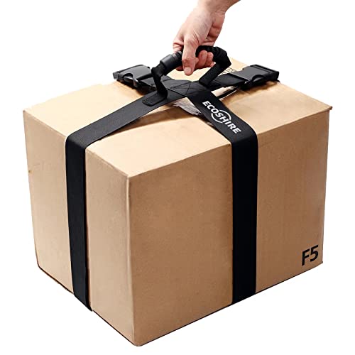 ECOSHIRE Box Carrying Strap with Handle, Handheld Belt for Safely Moving and Lifting Heavy Boxes, Adjustable Belt, Cross Style Carry Straps, Suitable for Groceries, Luggage(118.1 inch) - Image 1