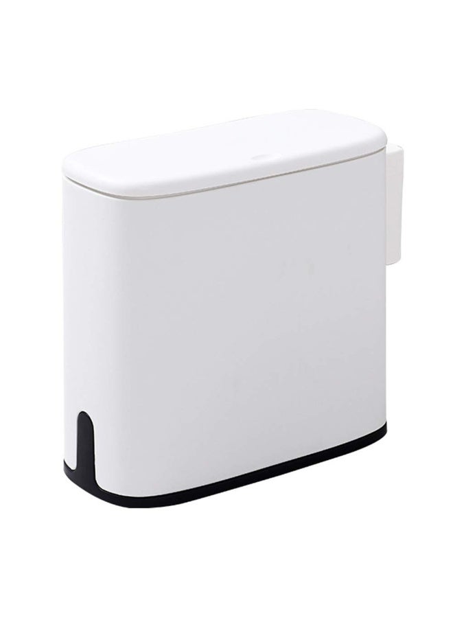 Nehguuy Ljt Garbage Can, New 11L Plastic Trash Can Bathroom Waste Bin Toilet Dustbin Trash Basket Garbage Bucket Garbage Bag Holder Storage Container (Color : White)  - Image 4