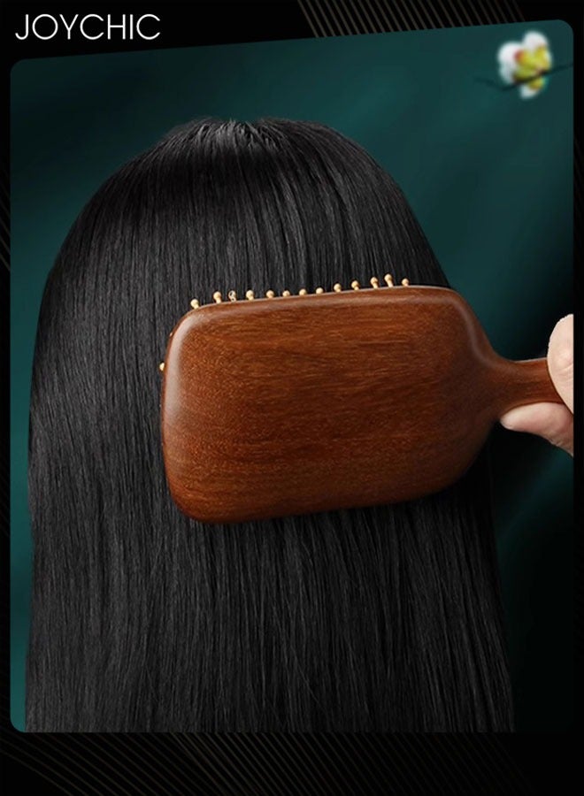 Joychic 3 Pcs Gold Silk Sandalwood Women Hair Comb Ladies Lightweight Household Wooden Comb Scalp Massage Comb - Image 3