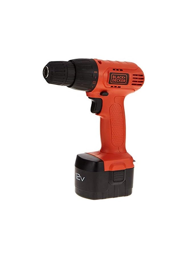 BLACK+DECKER - 12V 1.3Ah Ni Cd 17 Clutch Cordless Drill Driver With 100 Accessories In Kitbox Orange/Black Cd12100Km B5 2 Years - Image 1
