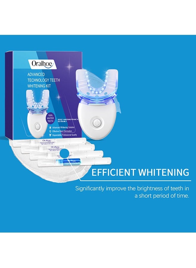 أورالحوي طقم تبييض الأسنان اللاسلكي، مع مصابيح LED مزدوجة للتبييض الطبيعي بقوة 32X، يتضمن 4 أقلام جل لتبييض الأسنان (أبيض) - Image 3