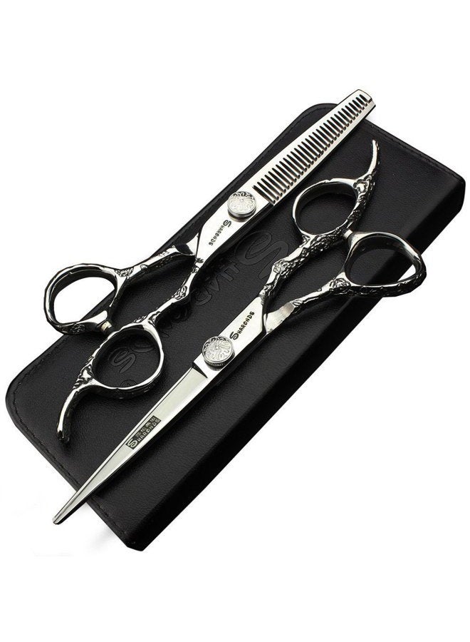 sharonds High Class Hair Scissors 6 Inch Professional Hair Scissors Thining Scissors Set - Image 1