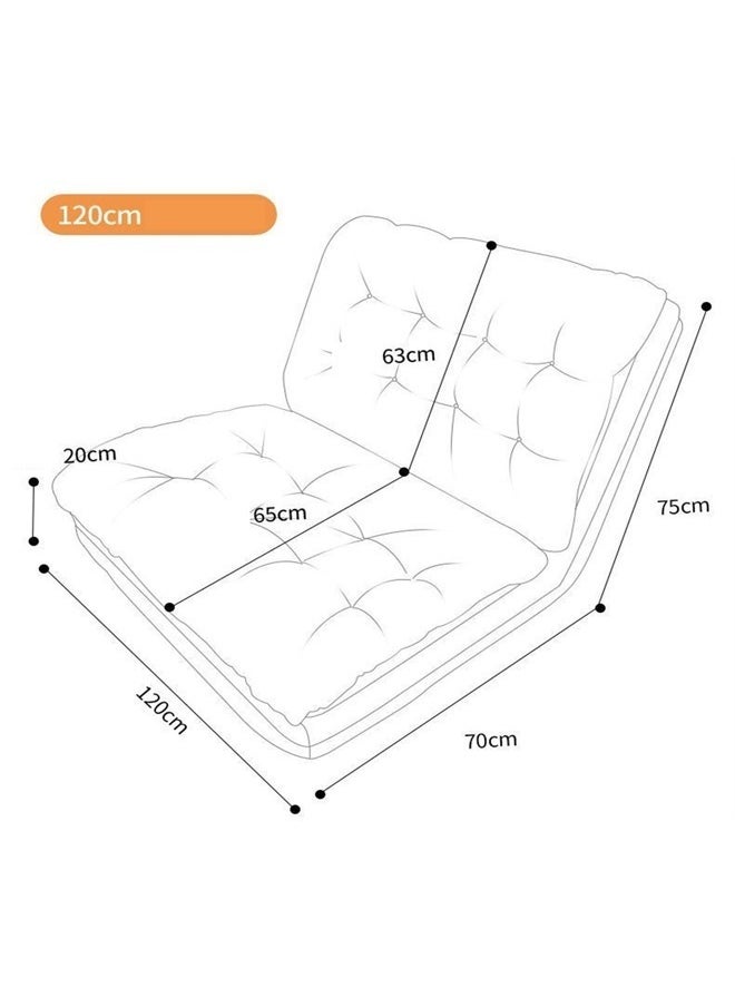 Generic - Foldable Futon, Hidden Zipper Design, 5 Adjustable Reclining Position Backrest, Technology Cloth, Waterproof, Tatami Style Floor Sofa Bed - Image 1