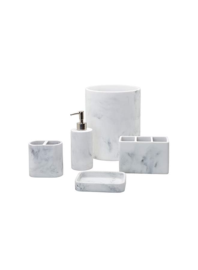 Home 050953062A Corin Lotion or Soap Dispenser, Marble Grey