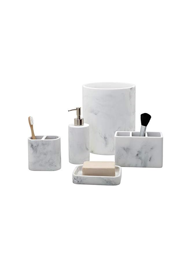 Home 050953062A Corin Lotion or Soap Dispenser, Marble Grey