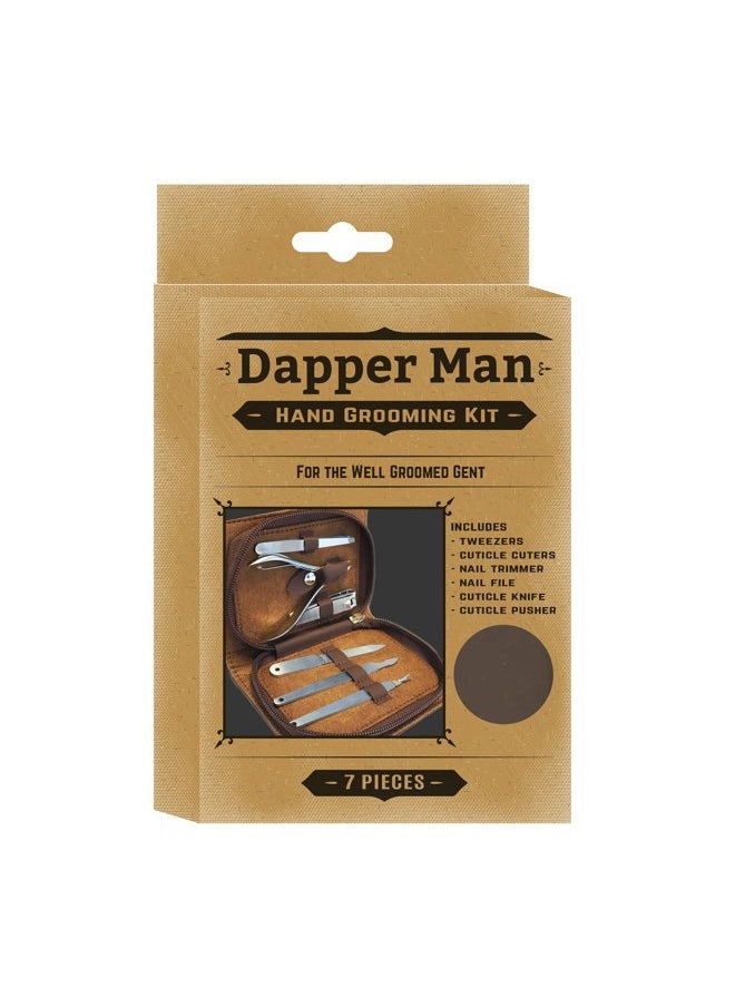 EvriHolder Dapper Man, Six Piece Grooming Kit with Leather Carrying Case, Manicure and Pedicure Tool Set  - Image 3