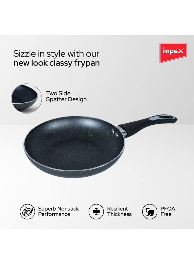 Impex Fry Pan 20 cm Royal 5-Layer Super Granite Nonstick Induction Base, 10 Times Tougher Non Stick, Fry Pan for All Frying Needs, Ease to Clean, 1 Year Warranty (20 cm, Grey) - Image 4