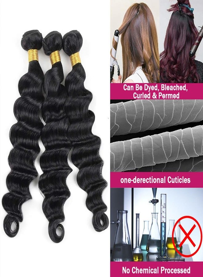 تازيزة خصلات شعر طبيعي برازيلي مموجة بعمق، مقاس 12A (18، 20، 22 بوصة)، 100% شعر طبيعي برازيلي غير معالج، بجودة صالونات التجميل، 3 خصلات، وصلات شعر للنساء ذوات البشرة السمراء، لون طبيعي - Image 4