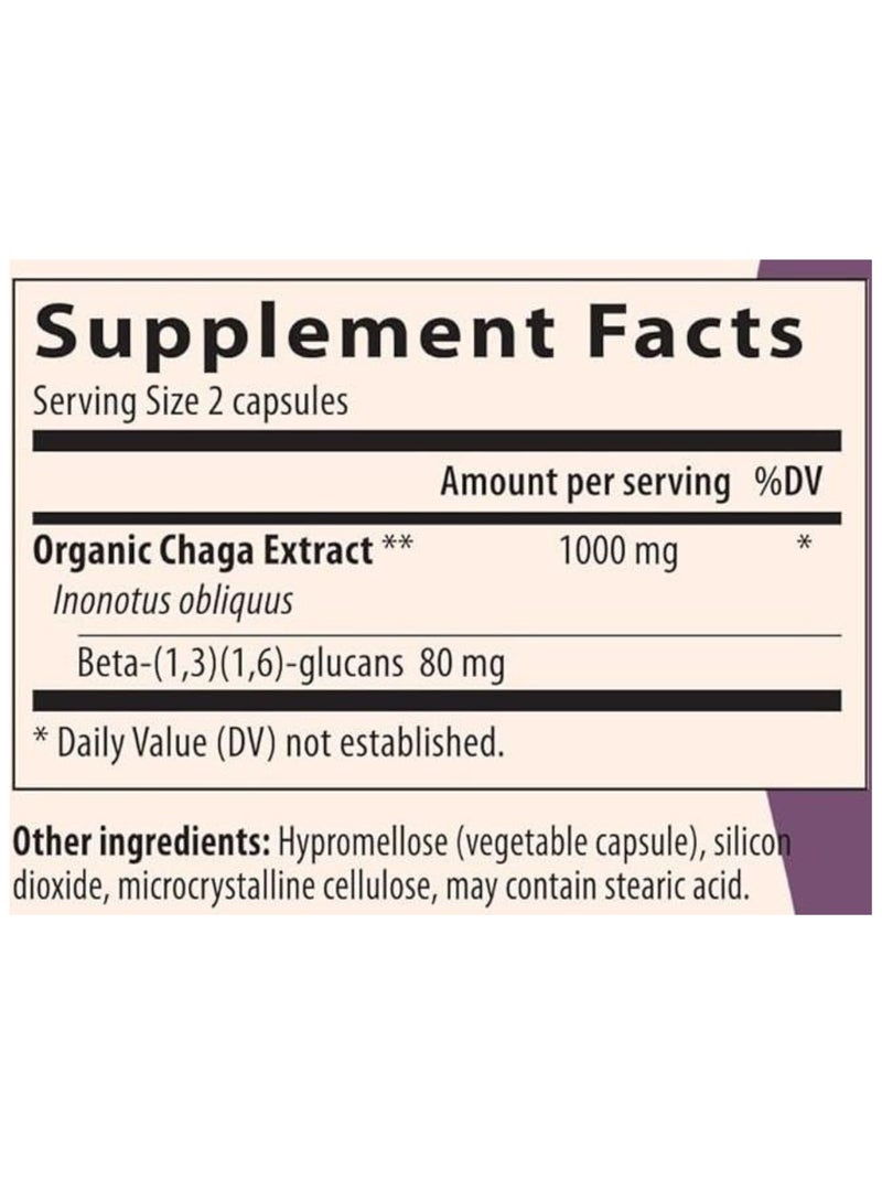 Chaga Digestive Health* Mushroom Extract, 120 Capsules