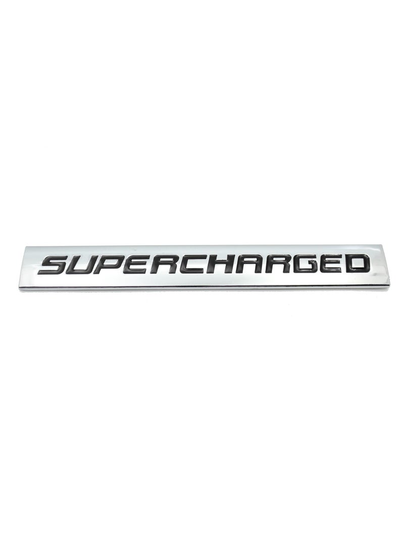 Emblem Supercharged Metal Sticker - Black