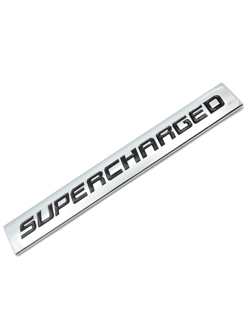 Emblem Supercharged Metal Sticker - Black
