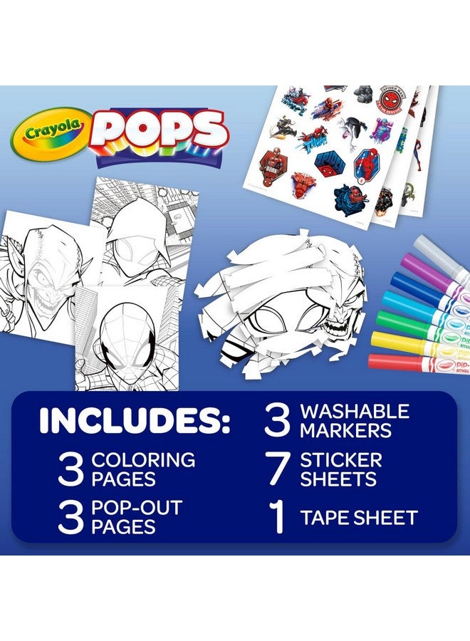 Crayola POPs 3D Kids Art Set, Spiderman Coloring Book Alternative, Gift for Boys & Girls, Ages 5+ - Image 3