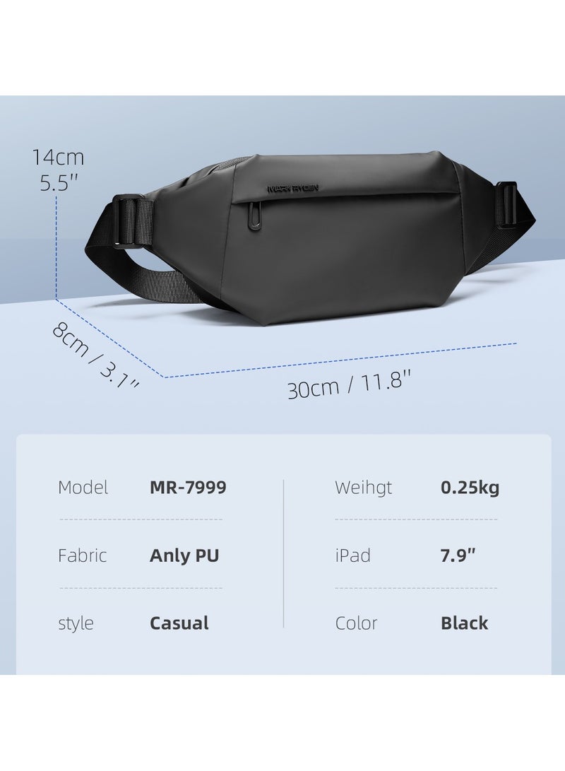 MARK RYDEN Crossbody Backpack Casual Style and Space for 7.9" Tablet Waterproof for Gym or Walking, Black - Image 3