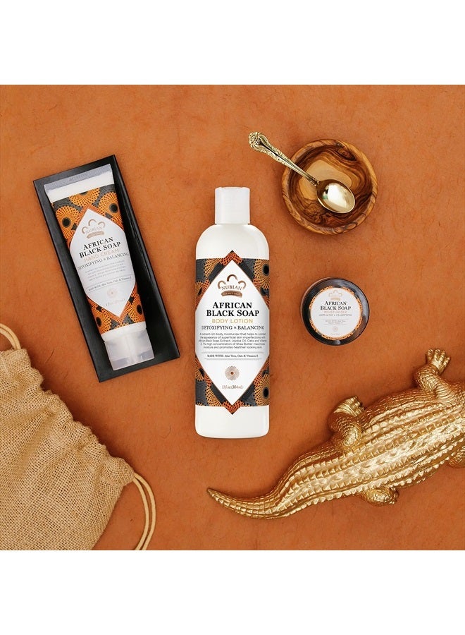 Nubian Heritage Body Lotion African Black Soap for Dry Skin Paraben Free Body Moisturizer, 13 oz - Image 2