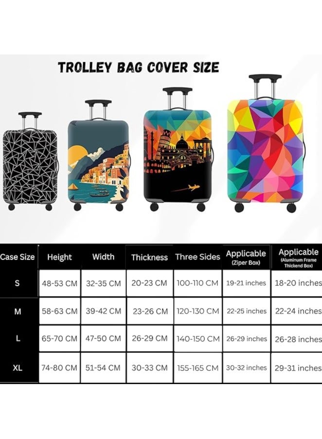Maanys Luggage Cover Protector, Spandex Suitcase Cover | Washable, Anti-Scratch Travel Gear for 18-32 Inch Bags (Traveller, XL(29-32)) - Image 4
