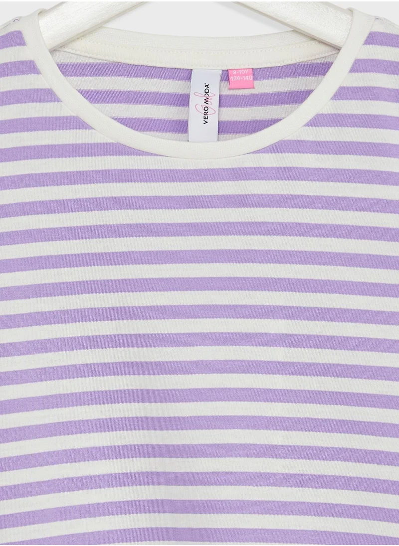 Vero Moda Girl Kids Striped Knot Top