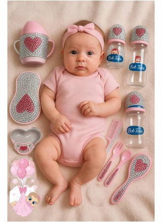 Complete baby tools, 10 pieces, pure BB5 material, original, safe  Bottle materials are BBA-free It is sterilized and used in the microwave Bottle size 75 mm for newborns  Bottle size 150 ml, used after 5 months Bottle size 250 ml is used  From one year to two years   And a comb and brush  And a plate for eating, a fork, and a spoon  Heart silence   And a children's cup - pzsku/Z379EC473118F59D41924Z/45/1747102856/96467813-9935-4284-8206-334a4638c9de