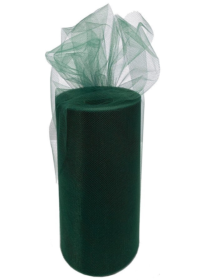 جيفت راب إي تي سي. زينة عيد الميلاد من التول الأخضر الداكن - 6 بوصات × 100 ياردة، شريط شبكي من القماش، إكليل، زينة، شرائط، فيونكات، خريف، ماردي غرا، عيد القديس باتريك - Image 1