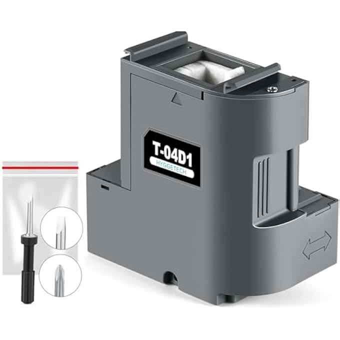 T04D100 T04D1 MAINTENANCE BOX COMPATIBLE FOR EPSON T04D1 T04D100 C13T04D100 MAINTENANCE BOX FOR EPSON WF-2960DWF ET-3850 ET-4850 ET-5150 ET-M1180 ET-1500 00 ET-M1170 ET-5170 WF-2880DWF - Image 1