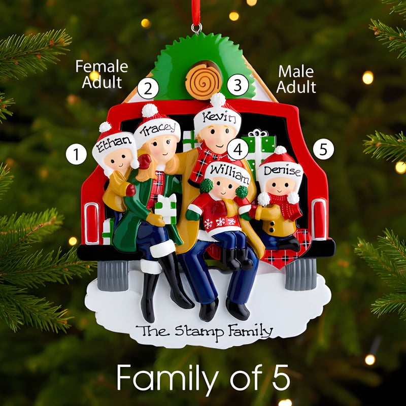Zibi 2026 Creative Car Couple Rv Travel Family Resin Christmas Ornament Decoration - Image 2