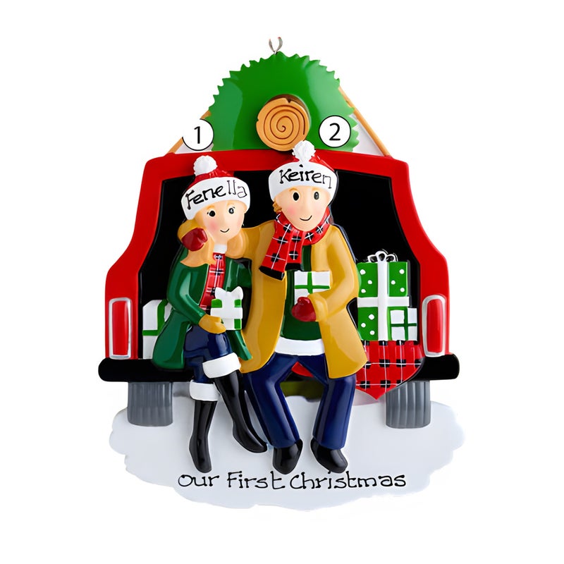 Zibi 2026 Creative Car Couple Rv Travel Family Resin Christmas Ornament Decoration - Image 3