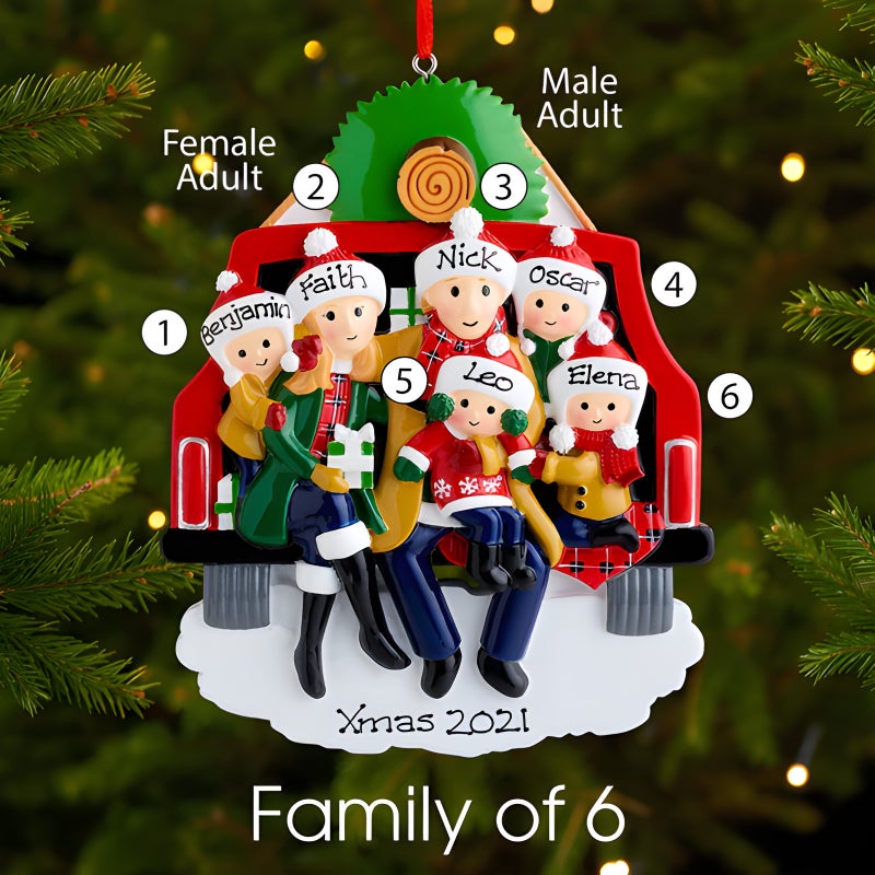 Zibi 2026 Creative Car Couple Rv Travel Family Resin Christmas Ornament Decoration - Image 4