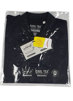كول تيكس تي شيرت بولو أسود سادة من القطن والبوليستر للجنسين من Cooltex مصنوع من خامة جافة ورائعة وأكمام قصيرة ناعمة ومريحة  - Image 4