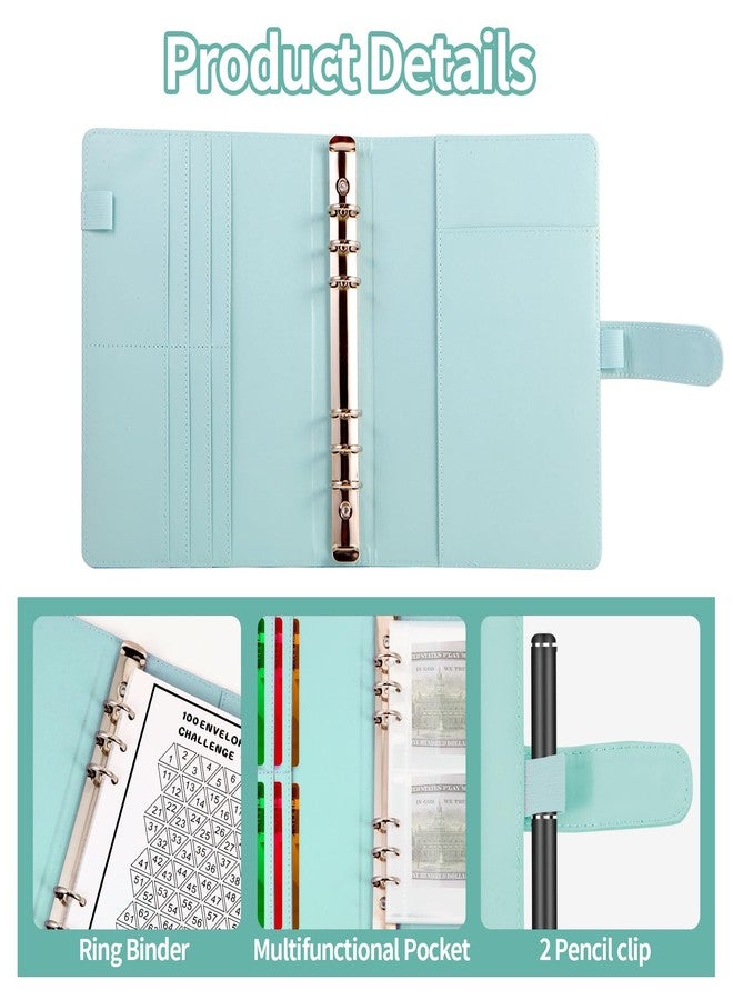 LMTNNB 100 Envelopes Money Saving Challenge Binder, Save 5050 Dollars 100 Day Envelope Challenge Binder with 100 Cash Envelopes, Tracker, and Stickers - Image 4