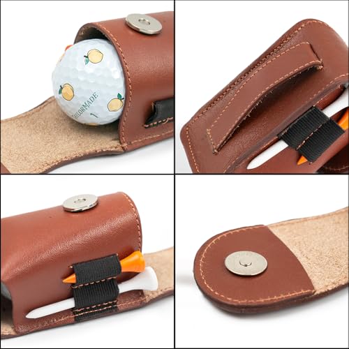 Golfoy Golf Balls & Tee Holder Pouch 4.0 (Brown) - Image 2
