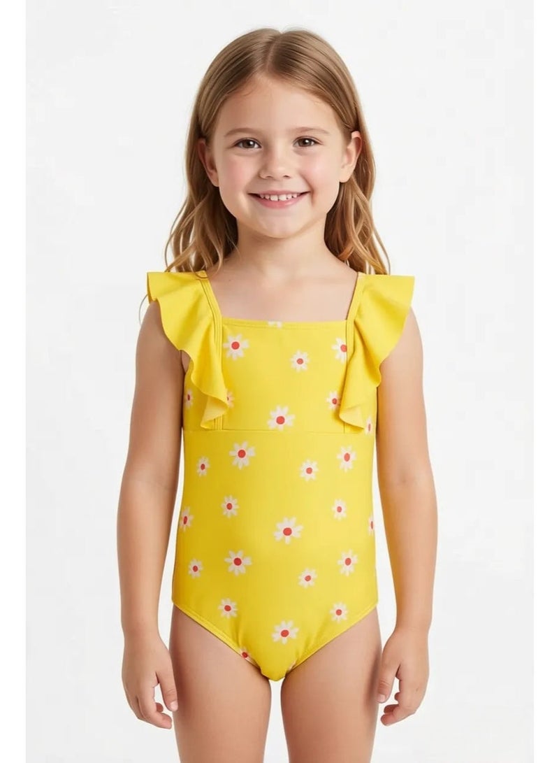 Cetus Swimsuit Tinny Flowers Kids (Yellow) - Image 1