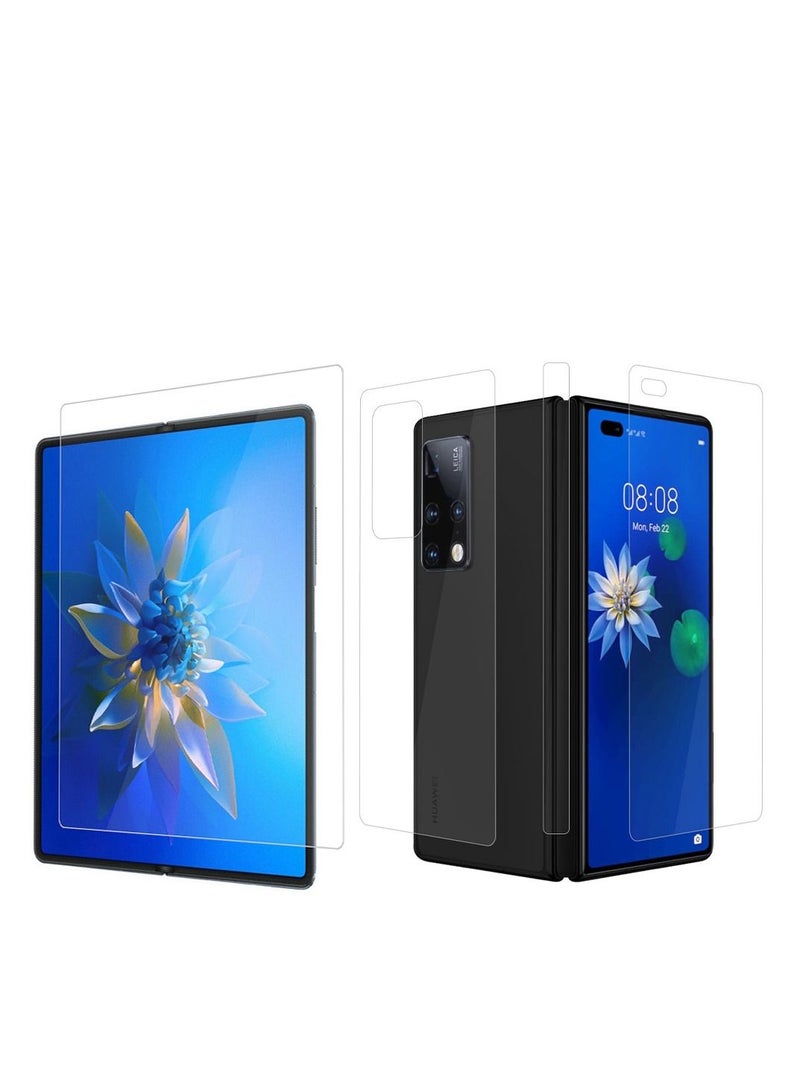 CATANES مجموعة من قطعتين من واقي الشاشة لهاتف Huawei Mate X2 المقاوم للخدش والتحطم مع غراء كامل من الخلف - Image 1