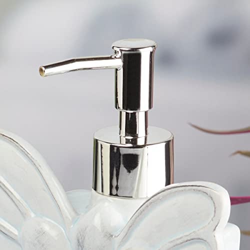 Kookee Ceramic Soap Dispenser with Pump for Kitchen, Bathroom, & Wash Basin, Designer Refillable for Liquid Handwash, Shampoo & Lotion, Leakproof, Set of 1 (7682) - Image 4