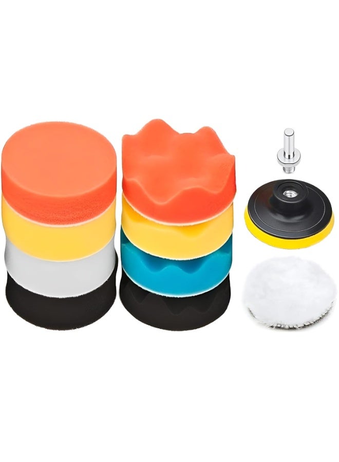 Car Polishing Kit 11 Pcs 3 Inch Wool Foam Pads with Drill Adapter – Professional Polishing Kit for Polishing, Waxing, Polishing, Scratch Removal, Restore Car Shine and Durable Gloss - Image 1