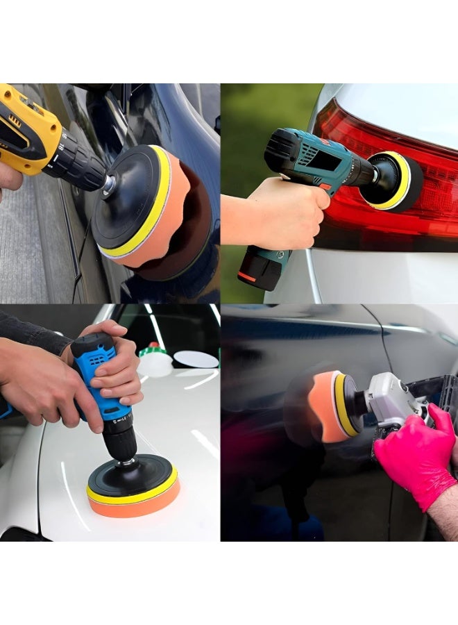 Car Polishing Kit 11 Pcs 3 Inch Wool Foam Pads with Drill Adapter – Professional Polishing Kit for Polishing, Waxing, Polishing, Scratch Removal, Restore Car Shine and Durable Gloss - Image 3