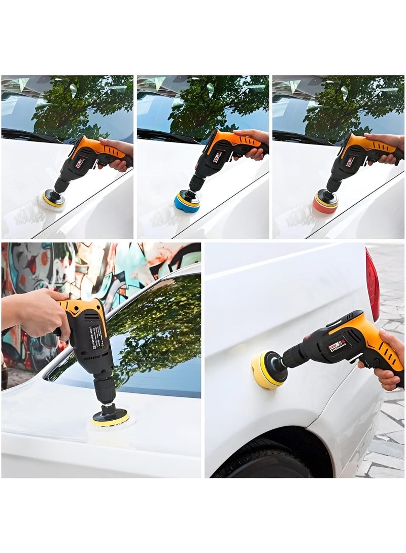 Car Polishing Kit 11 Pcs 3 Inch Wool Foam Pads with Drill Adapter – Professional Polishing Kit for Polishing, Waxing, Polishing, Scratch Removal, Restore Car Shine and Durable Gloss - Image 4