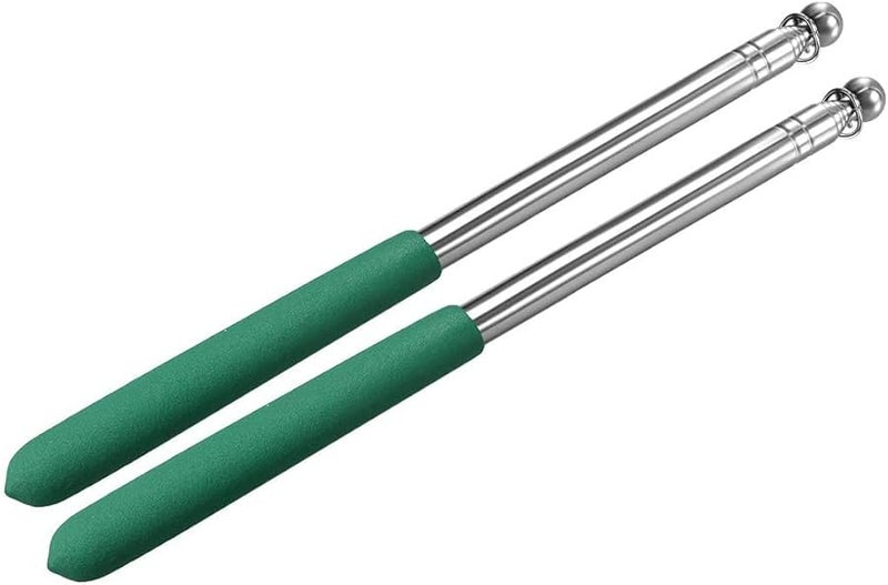 سارية علم يدوية تلسكوبية خضراء 1 متر من الفولاذ المقاوم للصدأ مؤشر تدريس لمرشدي السياحة والمعلمين - Image 1