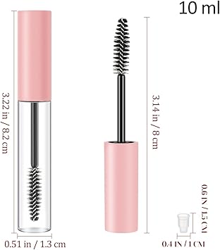 minkissy minkissy 4pcs Empty Mascara and Eyeliner Tubes with Shadow Tip Liner Containers 10ML PET Makeup Bottles for DIY Lip Gloss and Mascara Storage  - Image 2