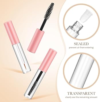 minkissy minkissy 4pcs Empty Mascara and Eyeliner Tubes with Shadow Tip Liner Containers 10ML PET Makeup Bottles for DIY Lip Gloss and Mascara Storage  - Image 4