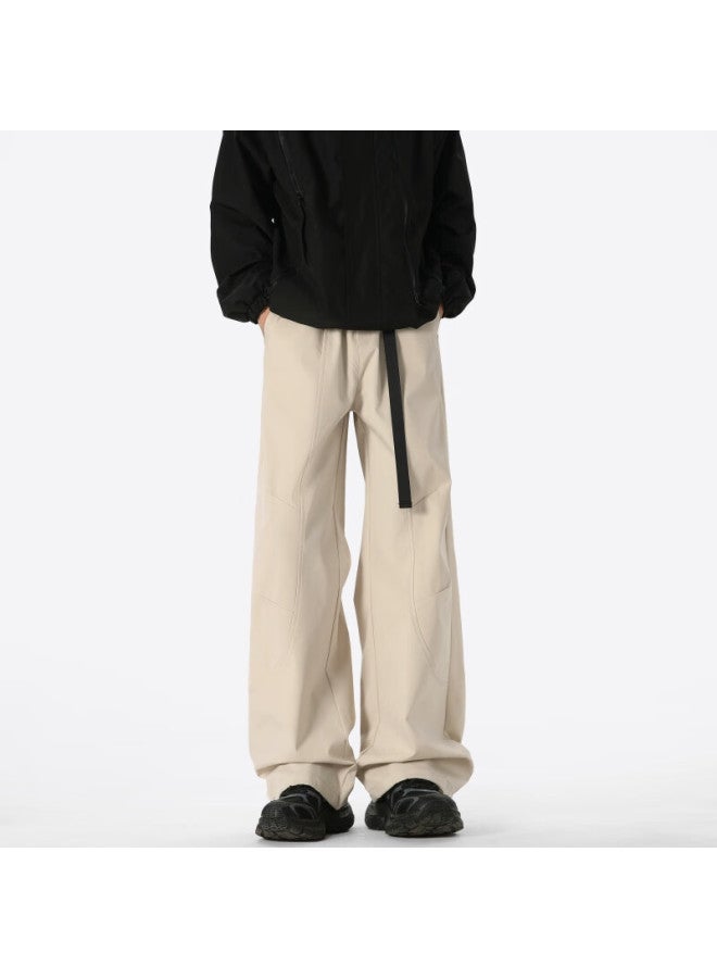 Dingfengbaoluo American Style Outdoor Workwear Long Pants Autumn Water-repellent Quick-dry Loose Casual Trousers Tid04 Apricot L - Image 1