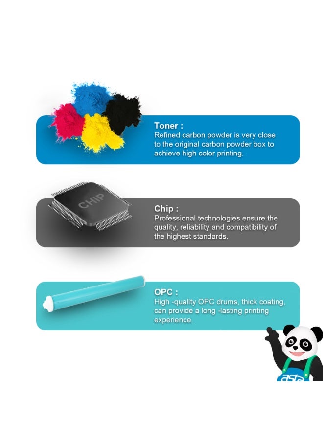 ASTA 222A W2222A Toner Cartridge With Chip Compatible For HP Color LaserJet Pro 3288dw 3288dn 3203 MFP 3388fdn 3388fdw 3388sdw 3303 Printer pr LaserJet Replacement Clear Print W 2222 222 A - Image 5