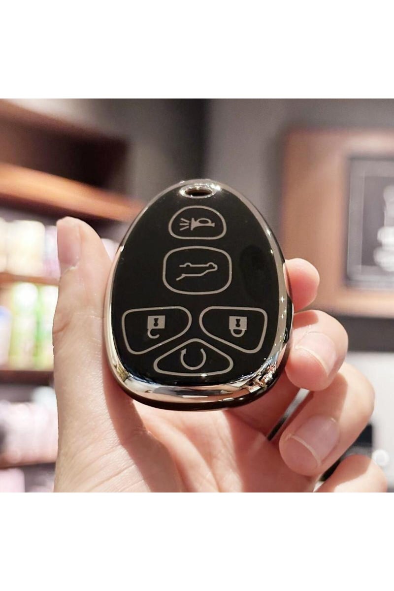 غطاء مفتاح أسود لسيارات جي إم سي أكاديا 2007-2016، يوكون XL، شيفروليه سابربان، تاهو، ترافيرس، كاديلاك إسكالاد