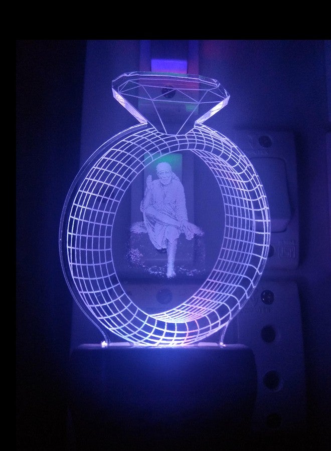 SHINDE EXPORTS Sai Baba 3D Illusion Colour Changing LED Lamp ( Multicolour) - Image 2