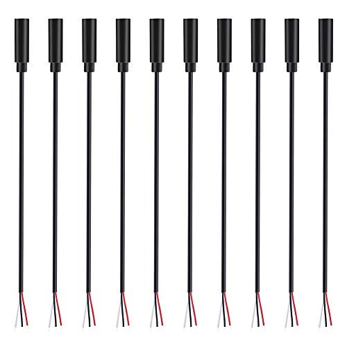 Fancasee 10 Pack 3.5mm 1/8" to Speaker Wire TRS Stereo Female Jack to Bare Wire Pigtail 3.5mm Plug Connector Adapter Repair Audio Cable for Speaker Headphone Headset Earphone - Image 1