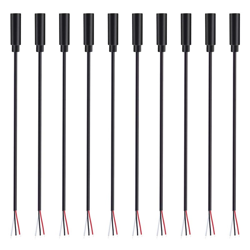 Fancasee 10 Pack 3.5mm 1/8" to Speaker Wire TRS Stereo Female Jack to Bare Wire Pigtail 3.5mm Plug Connector Adapter Repair Audio Cable for Speaker Headphone Headset Earphone - Image 5