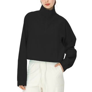 alo Spring and Autumn new yoga half zipper stand collar windproof sweater jacket sports fitness women drawstring elastic cuffs Black - pzsku/Z379F704DE1CD75604BACZ/45/1746192514/05022ce1-1d3c-46ab-8711-001b1bc4cc03