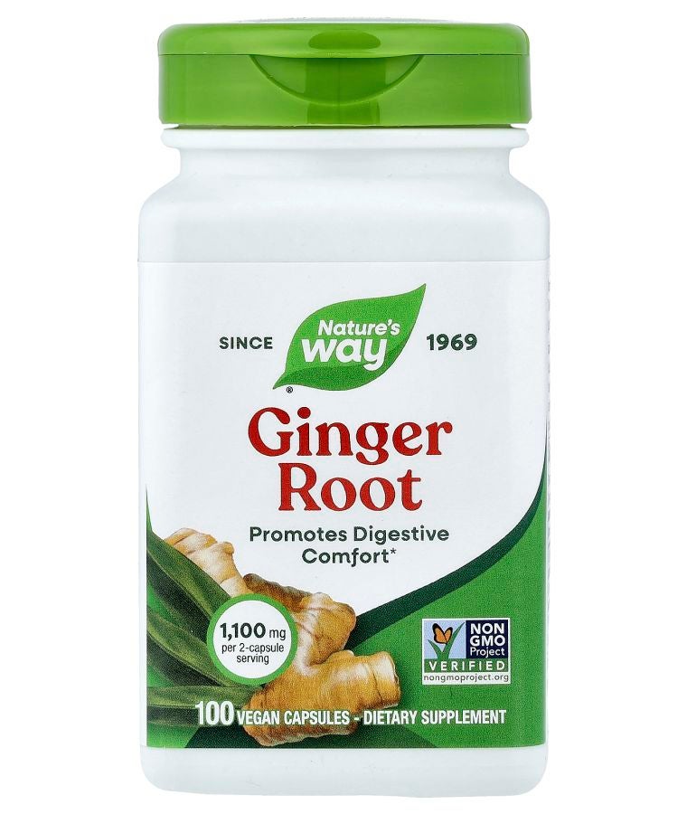 Ginger Root 100 Vegan Capsules (550 mg per Capsule)