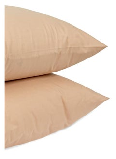 Generic Linen and cotton pillow cover set, size 50*70 cm, beige  - Image 2